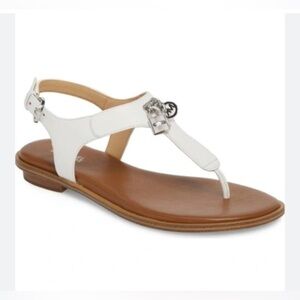 Michael Kors Suki charm t strap sandals size 7